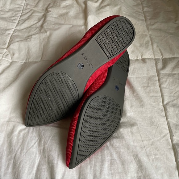 Rothy's The Point Chili Red Flats Women’s Size 8 - Picture 7 of 7